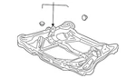 Genuine Honda Sub-frame Assembly Rear 50350-SDR-L10 Qty. Fixed Price $1005.40.