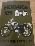 Hodaka 125 Wombat Illustrated Parts List, Beginning Frame #C18901. Fixed Price $45.00.