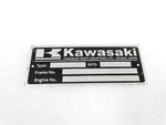 Kawasaki KZ900 Z1100 Z1000 Z1300 Z750 Data Plate Id Frame Fit For. Fixed Price $45.49.