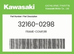 Kawasaki Genuine Frame-comp,rr 32160-0298. Fixed Price $831.72.