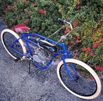 Harken Board Track Racer Cafe Moped Motorized Indian Bobber Bike Patinad Scooter. Fixed Price $1750.00.