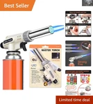 Professional Kitchen Butane Torch - Adjustable Flame, Perfect For Cr Br. Fixed Price $18.99.