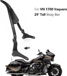 Sissy Bar Passenger Backrest Rear Pad For Kawasaki Vulcan Vaquero VN1700. Fixed Price $269.80.