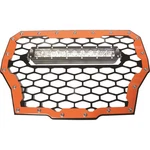Modquad Mq Grill Black/red With Light For Polaris Turbo Rzr-fgls-t-rd. Fixed Price $56.26.