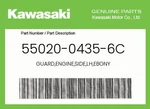 Kawasaki Genuine Guard,engine,side,lh,ebony 55020-0435-6C. Fixed Price $29.79.