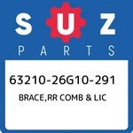 63210-26G10-291 Suzuki Brace,rr Comb & Lic 6321026G10291, New Genuine Oem Part. Fixed Price $101.74.