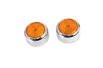Swingarm Pivot Bolt Cover With Amber Reflectors For Harley-davidson. Fixed Price $39.99.