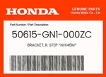 Honda Genuine Bracket, R. Step *NH146M* 50615-GN1-000ZC. Fixed Price $19.92.
