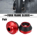 Pair Motorcycle Wheel Front Fork Frame Sliders Falling Protection Red Universal. Fixed Price $11.49.