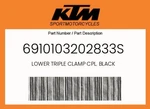 Ktm Genuine Lower Triple Clamp Cpl. Black - 6910103202833S. Fixed Price $398.02.