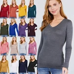 Womens Neck Rayon Long Sleeve Top Soft Stretch Classic Fitted Lighweight Shirt. Fixed Price $9.99.