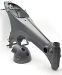 New CT70 Dax 5.5L Motorcycle Frame With Headlight Housing - Matte Gray. Fixed Price $550.00.