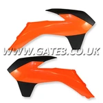 Ktm 250EXCF Exc-f 2014 Black/orange Radiator Scoops Enduro Trail Plastic. Fixed Price $61.78.