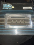 Drag Specialties Chrome Large Aluminum License Plate Frame DS-720178 Usa P3. Fixed Price $25.00.