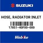 17851-40F00-000 Suzuki Hose,radiator Inlet 1785140F00000, New Genuine Oem Part. Fixed Price $77.98.