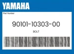 Yamaha Genuine Bolt 90101-10303-00. Fixed Price $9.29.