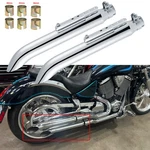 2X Exhaust Muffler Pipe Slip-on 1.5"-2" Slash-cut Tip For Victory Vegas. Fixed Price $109.22.