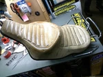 Original Harley Panhead Shovelhead Flh White Seat Assembly W/ Spring Frame. Fixed Price $299.99.