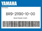 Yamaha Genuine Rear Frame Comp. BR9-21190-10-00. Fixed Price $379.00.