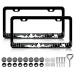 Mountains License Plate Frames - 2 Pcs Adventure Awaits Camping Bear Moose An.... Fixed Price $22.39.