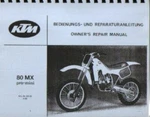 1985-1986 Ktm 80 Mx Pro Mini Motorcycle Owners Handbook. Fixed Price $29.65.