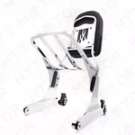 Httmt Chrome Detachable Sissy Bar Backrest & Luggage Rack For Harley Softail Flh. Fixed Price $178.82.