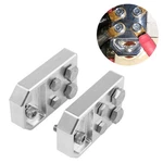 Aluminum Pair Of Car Audio 4 Spot Flat Battery Terminals Bolt Use Only Grade. Fixed Price $18.00.