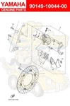 Yamaha Screw 90149-10044-00. Fixed Price $19.00.