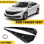 For Honda Civic Carbon 2016-22 Fiber Side Black Fender Air Vent Wing Cover Trim. Fixed Price $8.54.