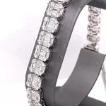 14K White Gold 9.50 Ct Diamond Tennis Bracelet, 8", 35.2G, S107016. Fixed Price $16540.00.