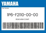 Yamaha Genuine Rear Arm Comp. 1P6-F2110-00-00. Fixed Price $187.99.