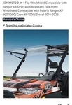 Kemimoto 2-IN-1 Flip Windshield For Polaris Ranger Xp 900/1000/CREW. Fixed Price $184.99.