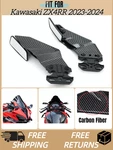 Carbon Fiber Style Black Wind Wing Rearview Mirrors For Kawasaki 2023 2024 ZX4RR. Fixed Price $44.50.