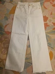 Slvrlake Grace Raw Hem Jeans Size 28 $279 Natural White. Fixed Price $149.00.
