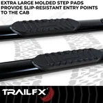 Trail Fx A1516B 4" Oval Straight Powder Coated Black Step Bar For Toyota Tundra. Fixed Price $358.47.