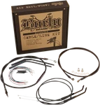Burly Black Vinyl Handlebar Cable Brake Line Kits For Jail Bars 10" B30-1146. Fixed Price $202.99.