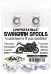Bolt 2009-SSS.S Swingarm Spools Silver. Fixed Price $30.24.