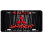 Mitsubishi Spyder Inspired Art On Mesh Flat Aluminum Novelty License Tag Plate. Fixed Price $20.39.