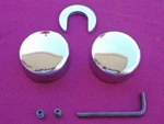 Chrome Swingarm Pivot Bolt Covers For Harley Softail 1984-99 Repl Oe # 43897-86. Fixed Price $16.99.