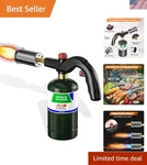 Adjustable Propane Torch With Precision Flame Control For Bbq & Culinary Mastery. Fixed Price $26.99.