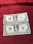 Pair Fancy S/n $1 Flippers, 0-1-6-8,S. Readable Right And Upside Down!. Fixed Price $7.95.