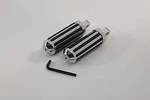 V-factor 24030 Chrome Rubber Rail Small Passenger Foot Pegs Harley Male Mount. Fixed Price $54.40.