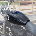 Vivid Black 3.7 Gal. Fuel Gas Tank For Harley Sportster XL883 1200 Custom 07-UP. Fixed Price $269.99.