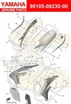 Yamaha Bolt, Flange 90105-08230-00. Fixed Price $19.00.