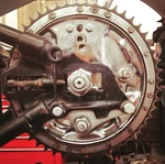 Harley Davidson Panhead Knucklehead Juice Drum Brake Bracket. Wargasser Mfg.. Fixed Price $145.00.